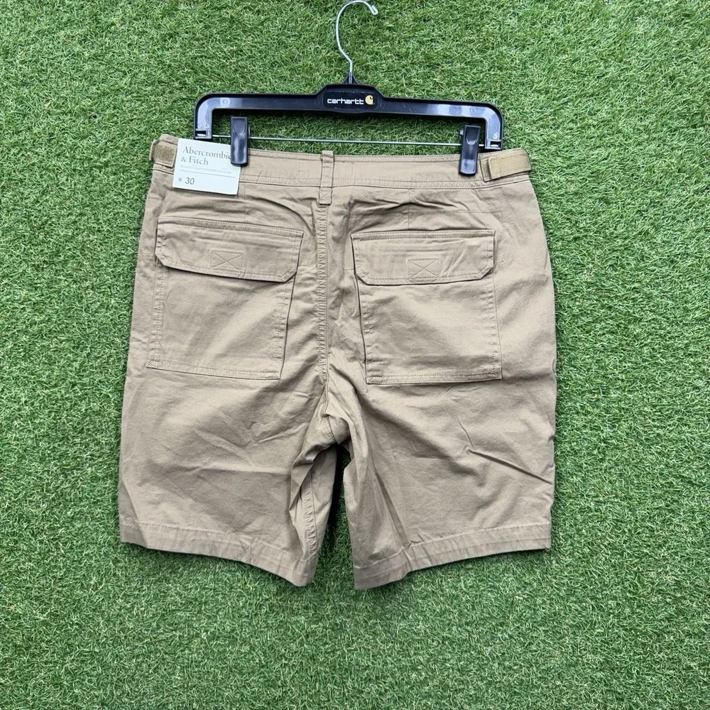 Abercrombie & Fitch Cargo Shorts Mens 30 Khaki Paratrooper Military Vtg Y2K New